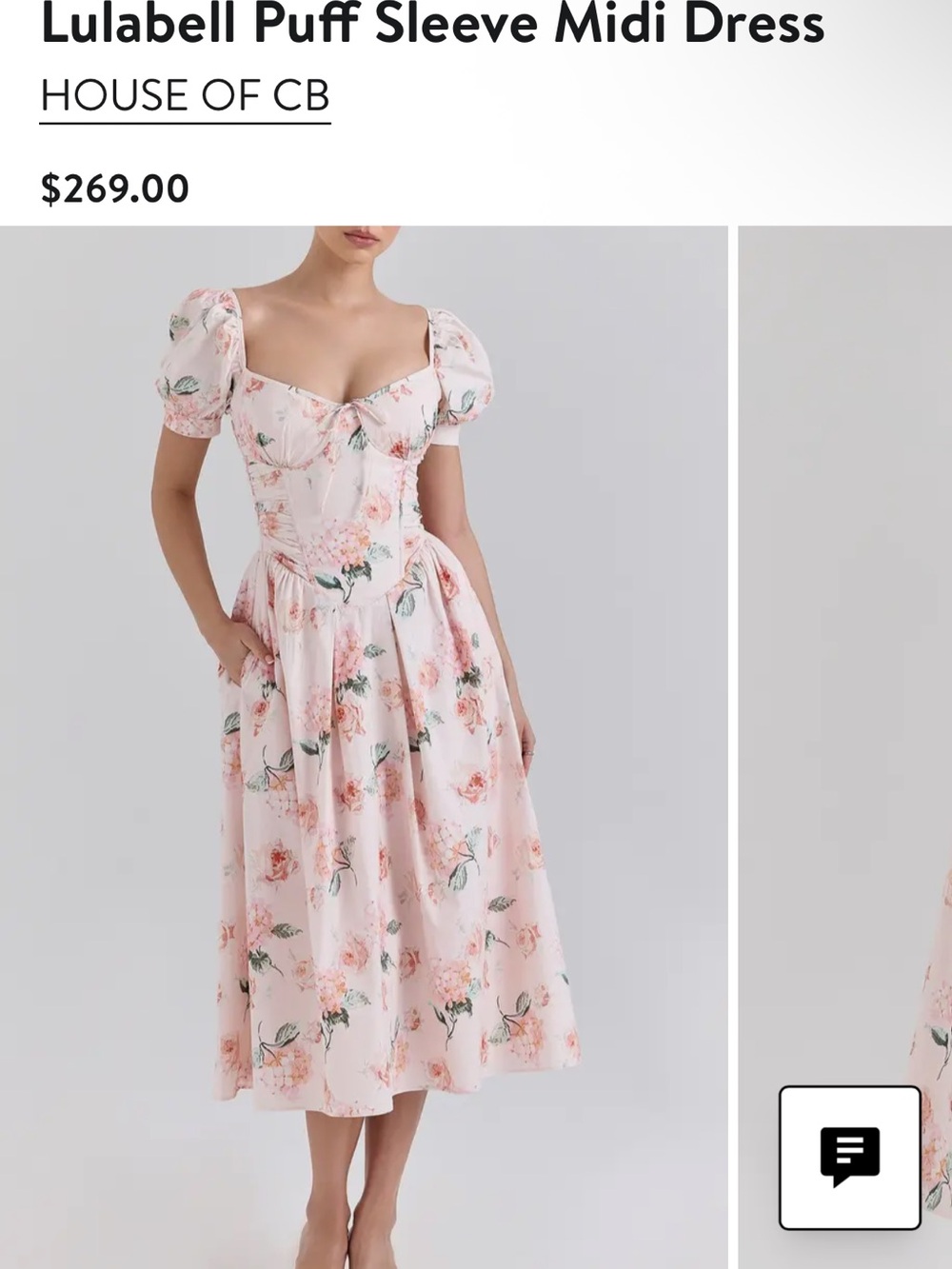 House of CB Lulabell Puff Sleeve Midi Dress